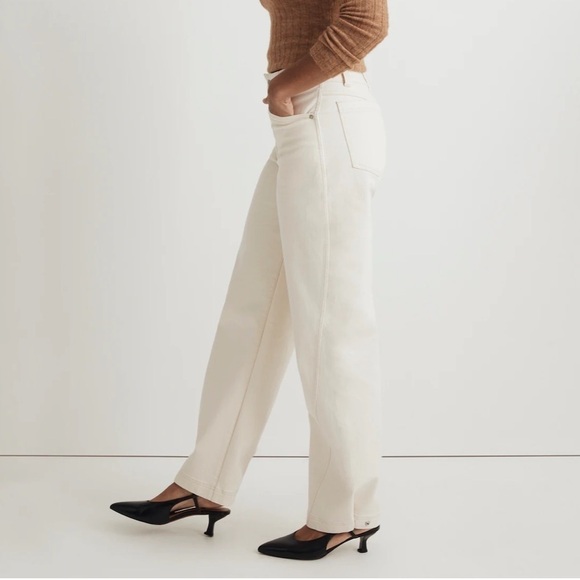 Madewell The Perfect Vintage Wide Leg Jeans Cream 28 - Picture 3 of 11
